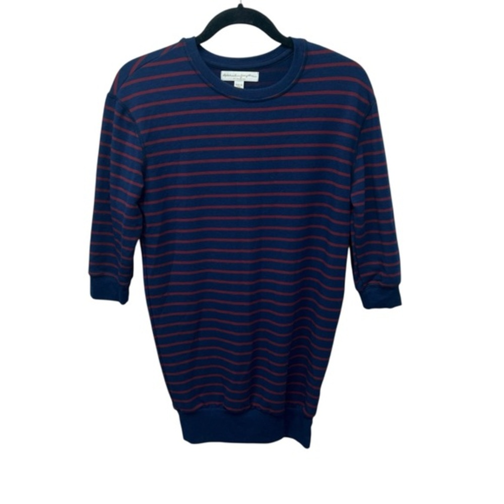 Spiritual Gangster Striped Navy and Red Sweater Super Soft Tunic Size XS
